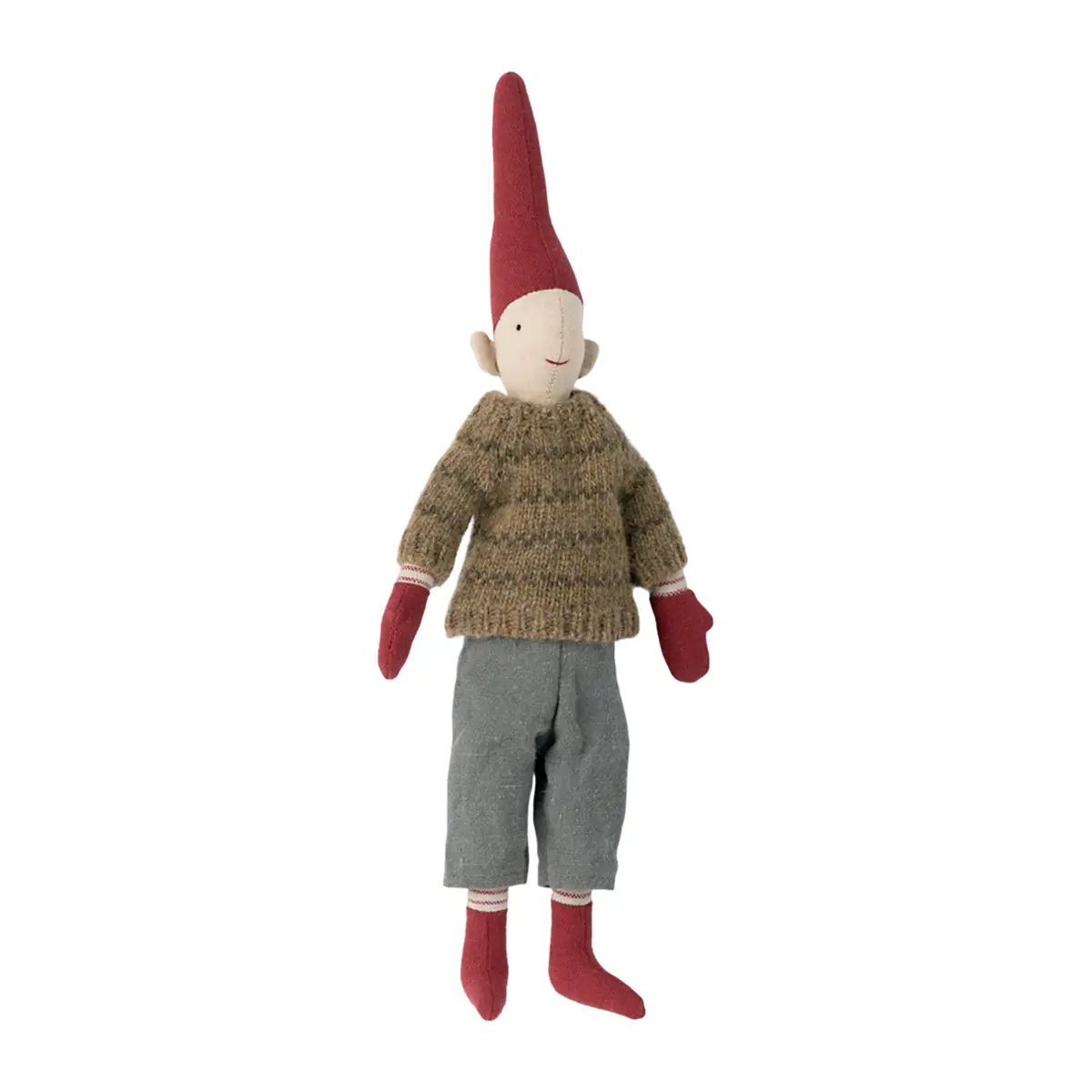 Maileg Pixy, Größe 2 - Weihnachtswichtel Junge - Gestrickter Pullover H31cm