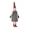 Maileg Pixy, Größe 2 - Weihnachtswichtel Mädchen - Kariertes Kleid H31cm