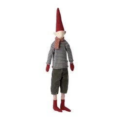Maileg Pixy, Größe 4 - Weihnachtswichtel Junge - Gestreifter Pullover, H60cm
