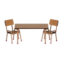 Maileg Puppenhaus Tisch- und Stuhlgarnitur, Maus - Dunkle Powder, 9x5cm