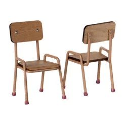 Maileg Puppenhaus Tisch- und Stuhlgarnitur, Maus - Dunkle Powder, 9x5cm