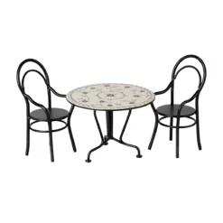 Maileg Puppenhaus Vintage Esstisch-Set „Anthrazit