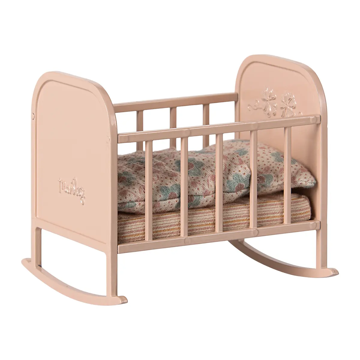 Maileg Puppenhaus Wiege, My, Metall, Leicht Rose