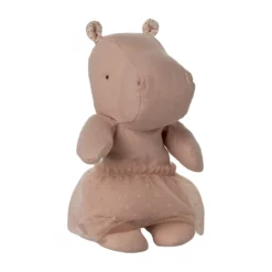 Maileg Safari- Friends, Nilpferd mit Rock, Klein - Rosa, H23cm