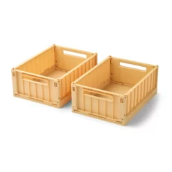 Liewood Aufbewahrungsbox Weston „Lemon yellow“, Größe S