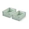Liewood Aufbewahrungsbox Weston „Light Peppermint“, Größe S, 2er-Set, 25x18x10cm