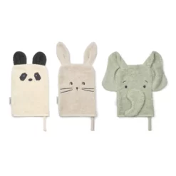 Liewood Sylvester Waschlappen 3er-Set „Dove blue mix“