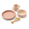 Liewood Vivi Silikon Geschirr-Set „Butterfly / Apple blossom“
