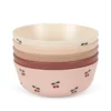 Konges Sløjd Kinder-Schüssel-Set „Cherry Mix“ aus PET, 5er-Set, ø15cm