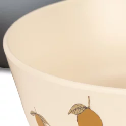 Konges Sløjd Kinder-Schüssel-Set „Lemon Mix“ aus PET, 5er-Set, ø15cm