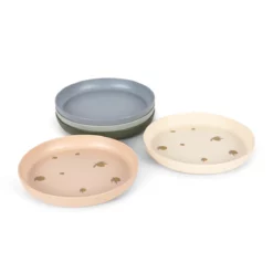 Konges Sløjd Kinder-Teller-Set „Lemon Mix“ aus PET, 5er-Set, ø19cm