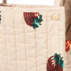Konges Sløjd Minnie Puppenwagen mit Tüll und Pailetten „Strawberry“, niedrige Version