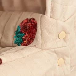 Konges Sløjd Minnie Puppenwagen mit Tüll und Pailetten „Strawberry“, niedrige Version
