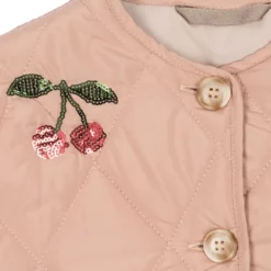 Konges Sløjd Steppjacke Flora „Ma Grande Cerise“ mit Pailletten
