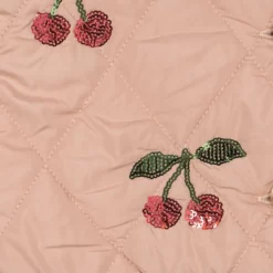 Konges Sløjd Steppjacke Flora „Ma Grande Cerise“ mit Pailletten