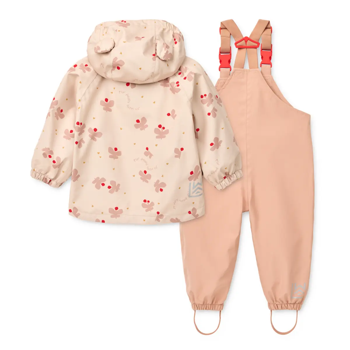 Liewood Softshell Regenbekleidungs-Set Manu „Butterfly / Apple blossom“