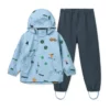 Liewood Softshell Regenbekleidungs-Set Pedia „Fun / Beach blue“