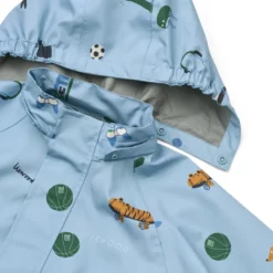 Liewood Softshell Regenbekleidungs-Set Pedia „Fun / Beach blue“