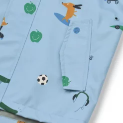 Liewood Softshell Regenbekleidungs-Set Pedia „Fun / Beach blue“