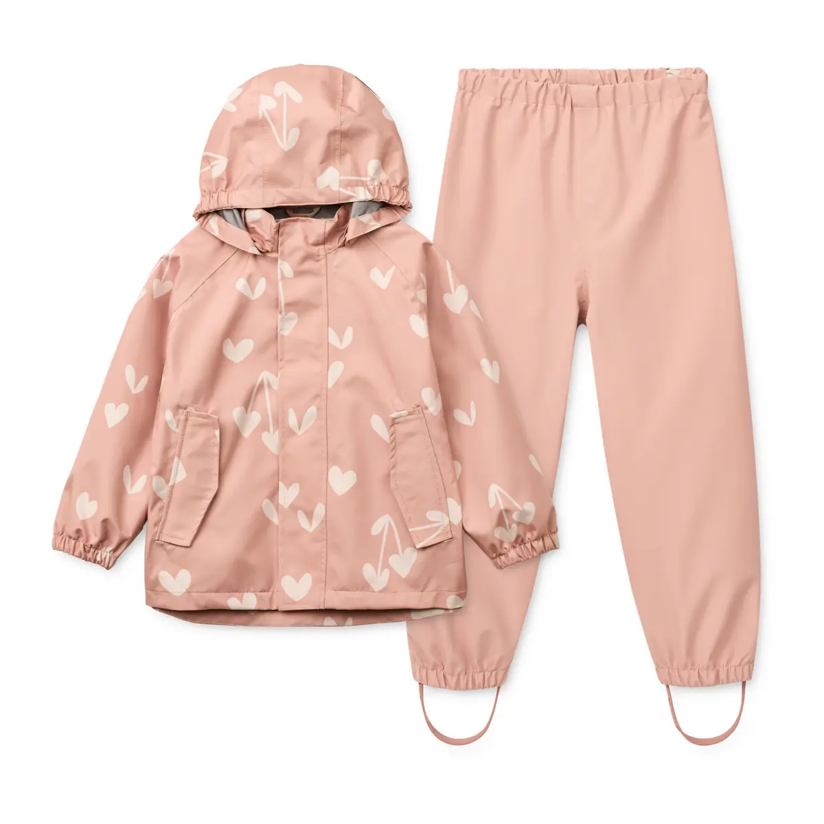 Liewood Softshell Regenbekleidungs-Set Pedia „Sweethearts / Pale tuscany“