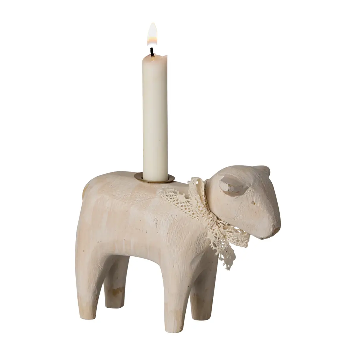 Maileg Kerzenhalter Lamm „Off-White“ aus Holz
