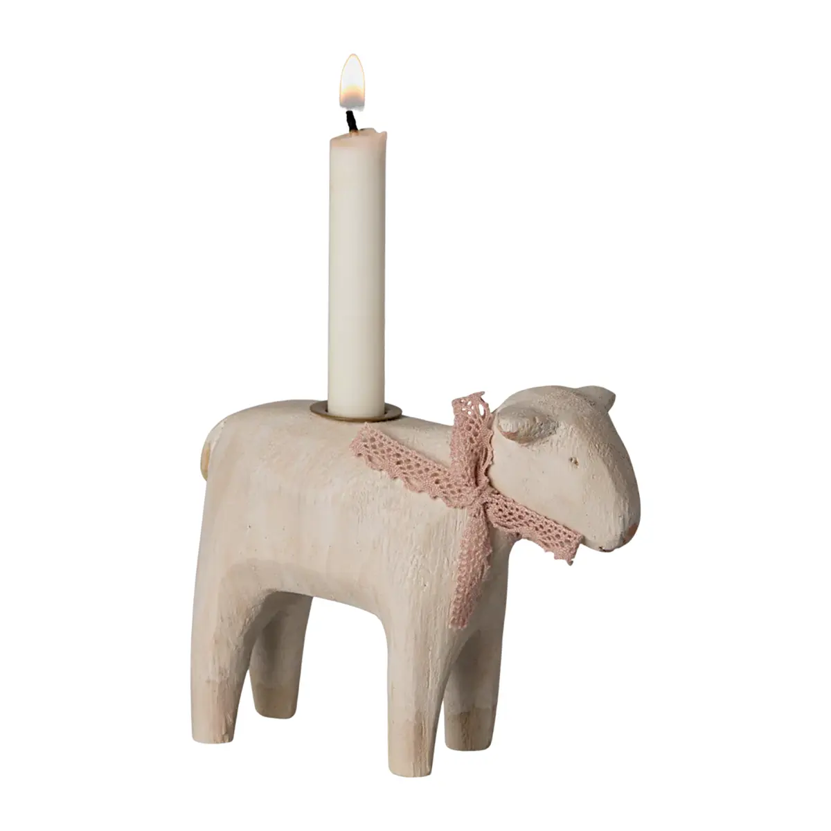 Maileg Kerzenhalter Lamm „Rose“ aus Holz
