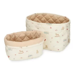 Cam Cam Gesteppte Aufbewahrungskörbe „Vintage Toys“, 2er-Set, OCS