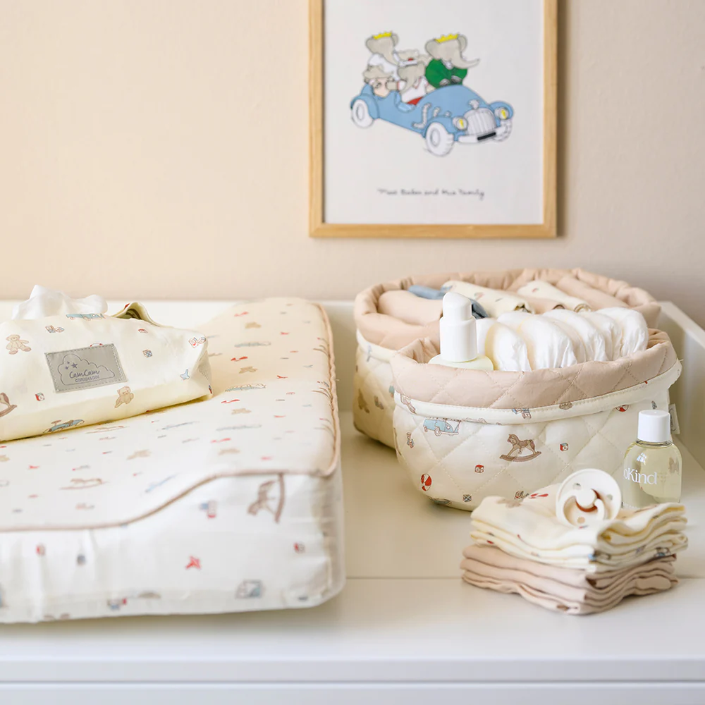 Cam Cam Mulltuch „Vintage Toys“, 3er-Set, GOTS, 70x70cm