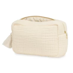 Cam Cam Musselin Kosmetiktasche „Antique White“, OCS, 25x15x10cm