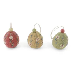 Gry & Sif Filz-Ostereier-Set „Embroidery“ H4cm