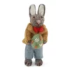 Gry & Sif Hasenfamilie „grauer Hase mit Osterei und Jacke“ H12cm