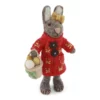 Gry & Sif Hasenfamilie „grauer Hase mit Osterkorb und Mantel“ H12cm