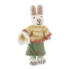Gry & Sif Hasenfamilie „weißer Hase mit Pullover, Rock und Schneeglöckchen“ H12cm