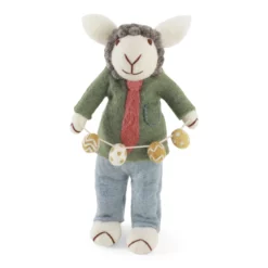 Gry & Sif Schaffamilie „weißes Schaf mit Ostereiern“ H27cm