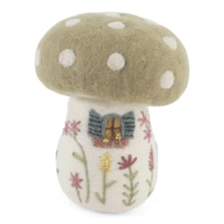 Gry & Sif großes Frühlingspilzhaus mit Stickerei 21x15cm