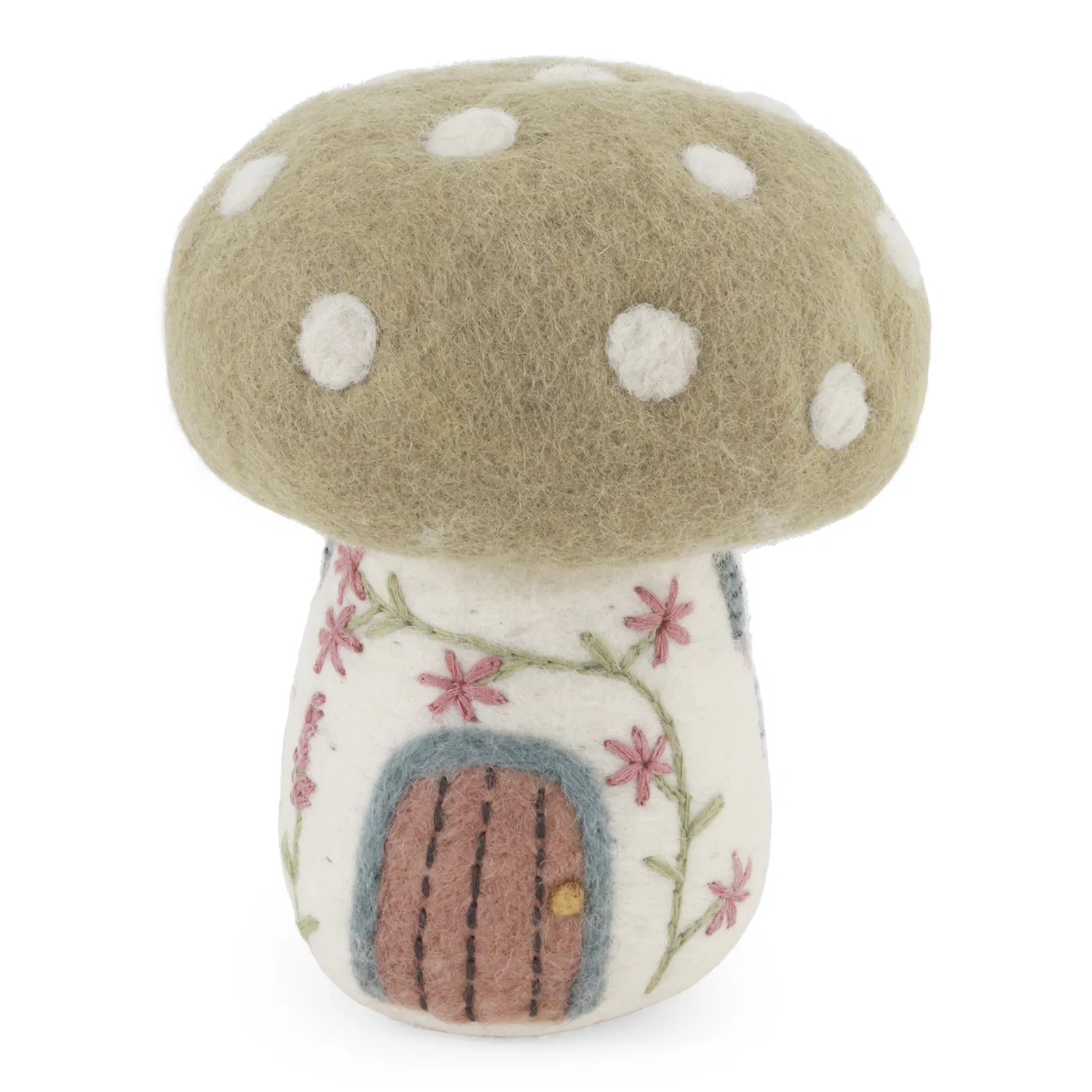 Gry & Sif großes Frühlingspilzhaus mit Stickerei 21x15cm