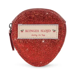 Konges Sløjd Glitzer Erdbeer-Portemonnaie für Kinder „Strawberry“