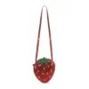 Konges Sløjd Glitzer-Schultertasche Erdbeere für Kinder „Tut / Barbados Cherry“