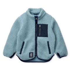 Liewood Nolan Sherpa Jacke für Kinder „Beach blue“
