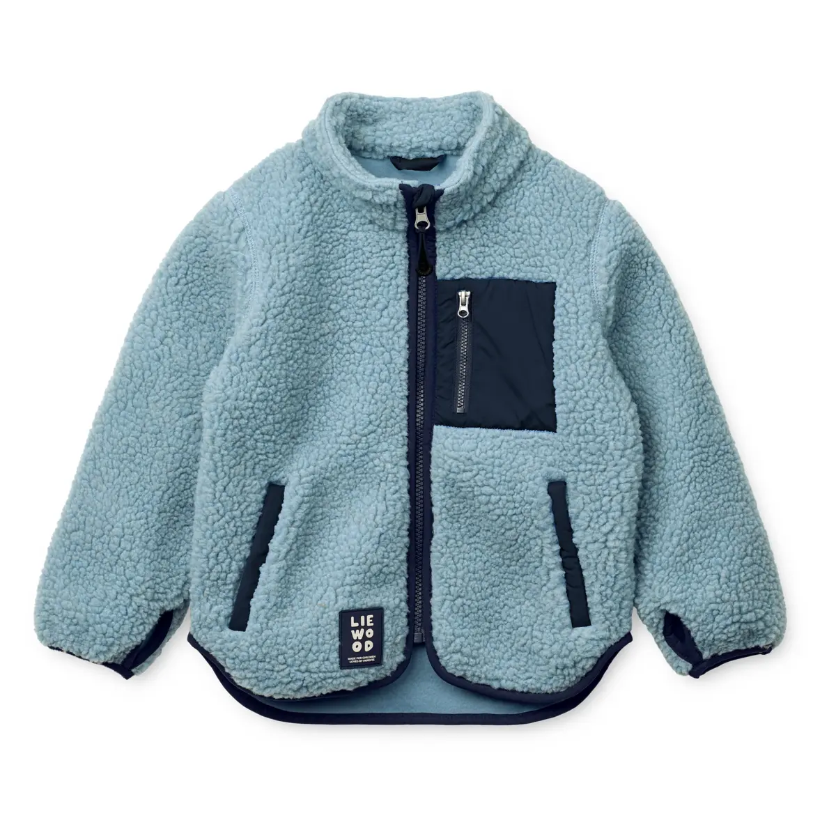 Liewood Nolan Sherpa Jacke für Kinder „Beach blue“