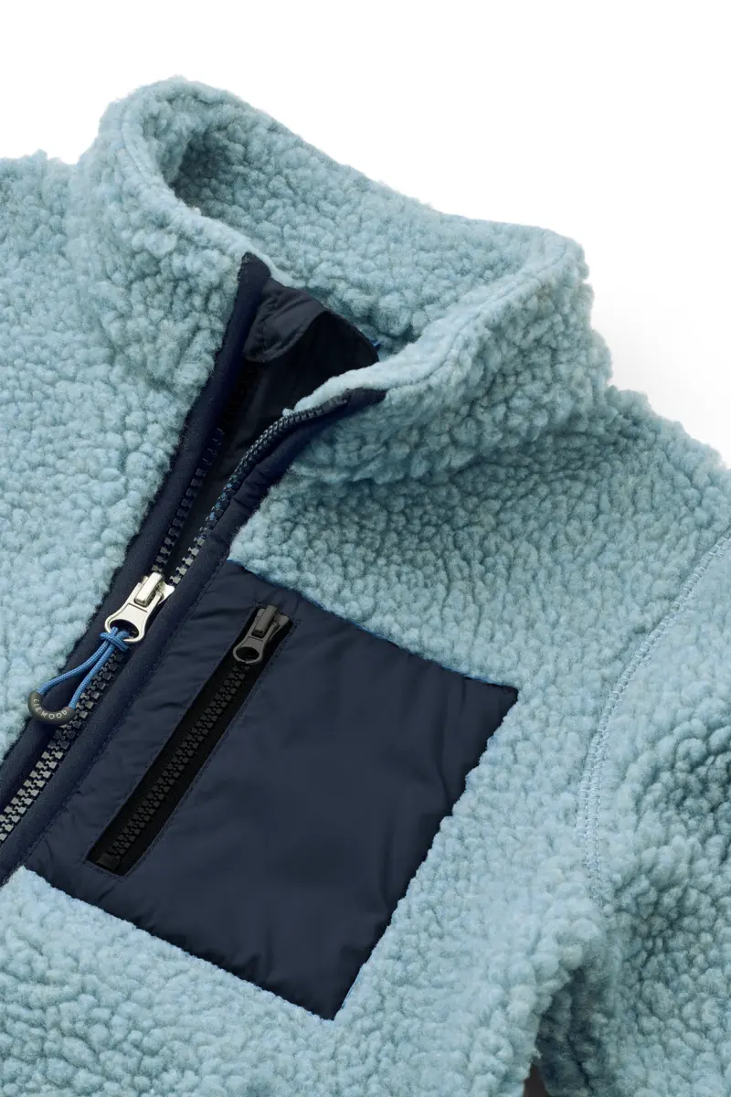 Liewood Nolan Sherpa Jacke für Kinder „Beach blue“