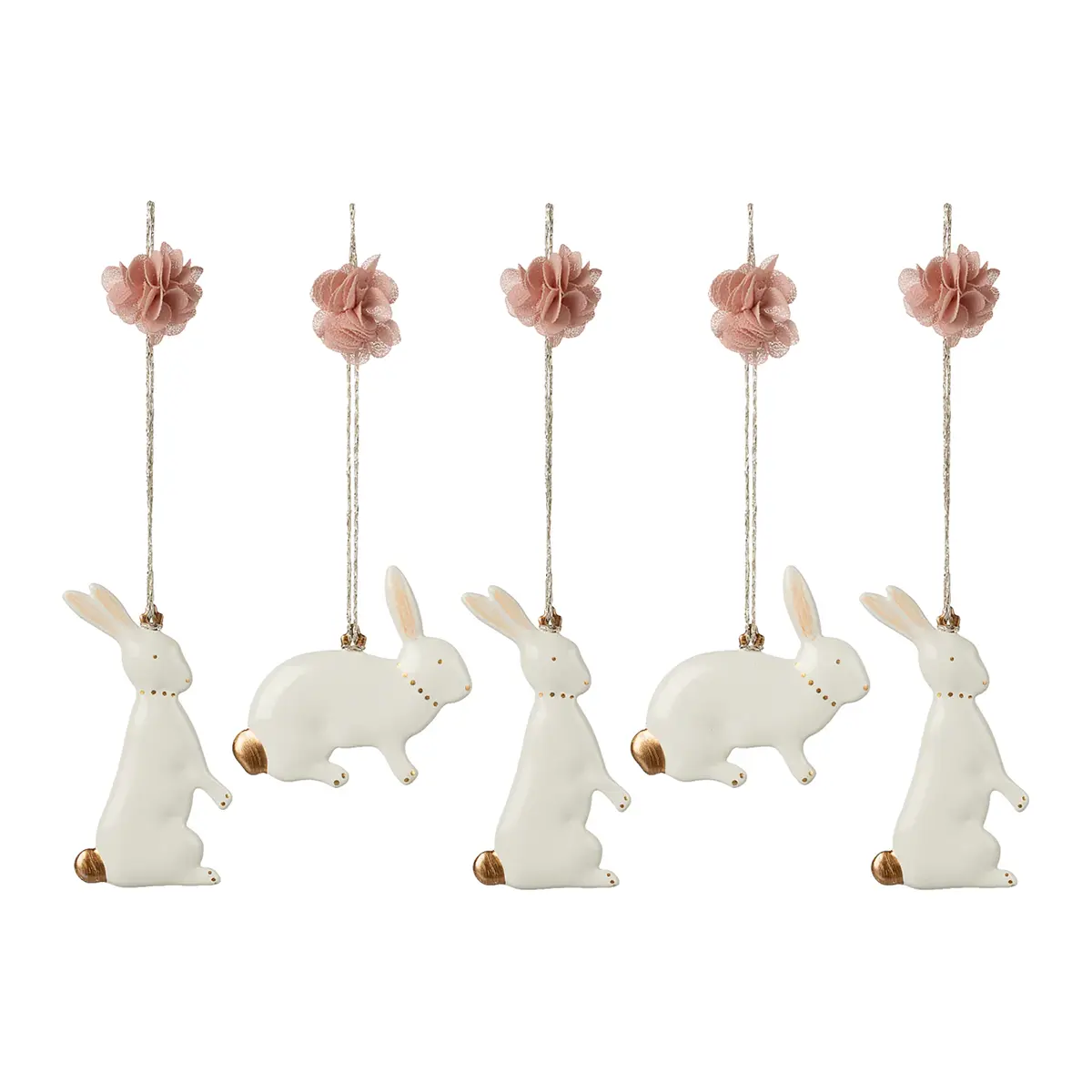 Maileg Metallornament-Set Osterhasen, 5-teilig