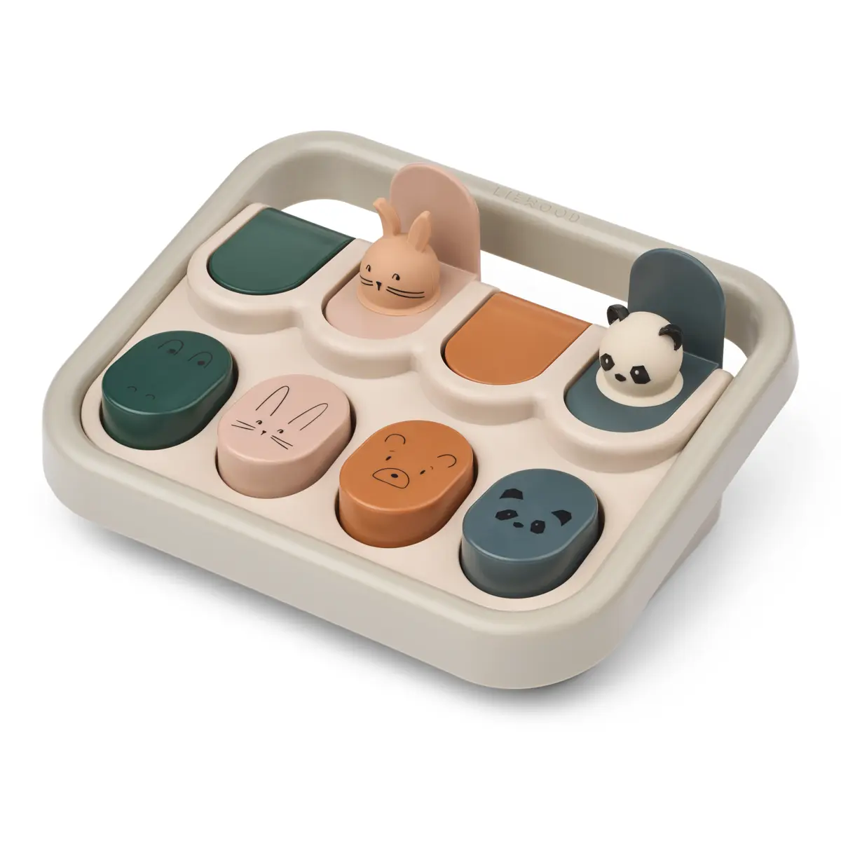Liewood Aviva Pop-up-Spielzeug „Sandy multi mix“ mit 4 Tieren, ABS / Silikon