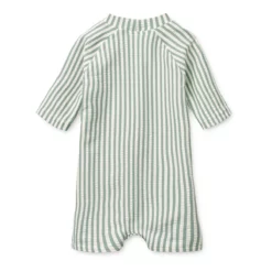 Liewood Baby Schwimm-Jumpsuit Thor „Peppermint / Sandy“, Seersucker, UV 40+