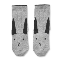 Liewood Baumwollsocken-Set Silas „Rabbit grey melange“, 2er-Pack
