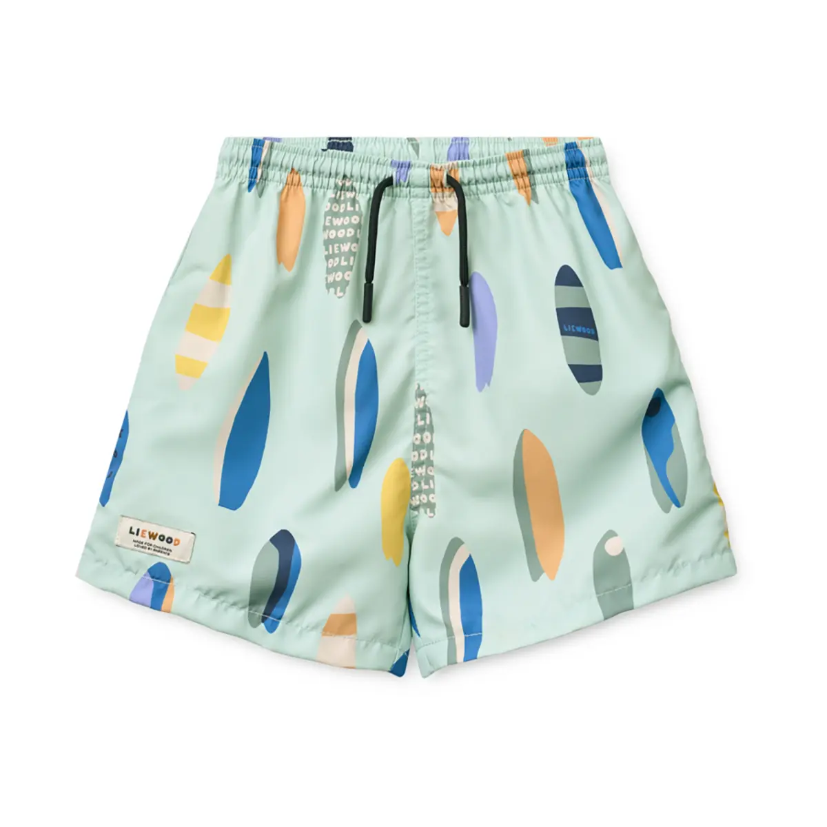 Liewood Duke Kinder-Badeshorts „Boards : Light peppermint“