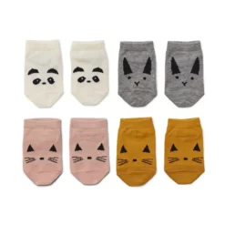 Liewood Fanny Sneakersocken für Kinder „Rose Mix“, 4er-Pack