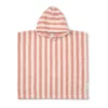 Liewood Koi Badeponcho aus Frottee „Coral blush : creme de la creme stripe“