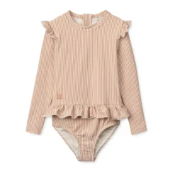 Liewood Sille Langarm-Badeanzug für Kinder „Pale tuscany : Creme de la creme“