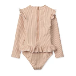 Liewood Sille Langarm-Badeanzug für Kinder „Pale tuscany : Creme de la creme“